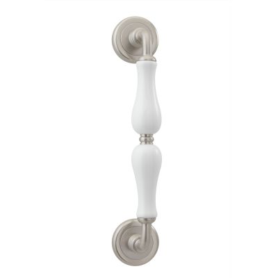 40000204-pull-handle-with-rosettes-in-white-porcelain---satin-nickel