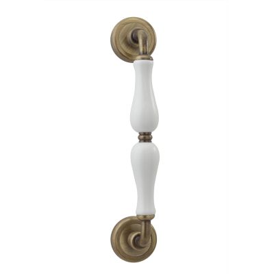 40000205-pull-handle-with-rosettes-in-white-porcelain---leather