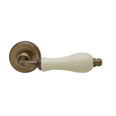 40001015-complete-lever-set-with-rosettes-in-champagne-porcelain---leather