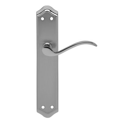 44010104-complete-lever-set-with-plate-model-aitana-in-satin-nickel